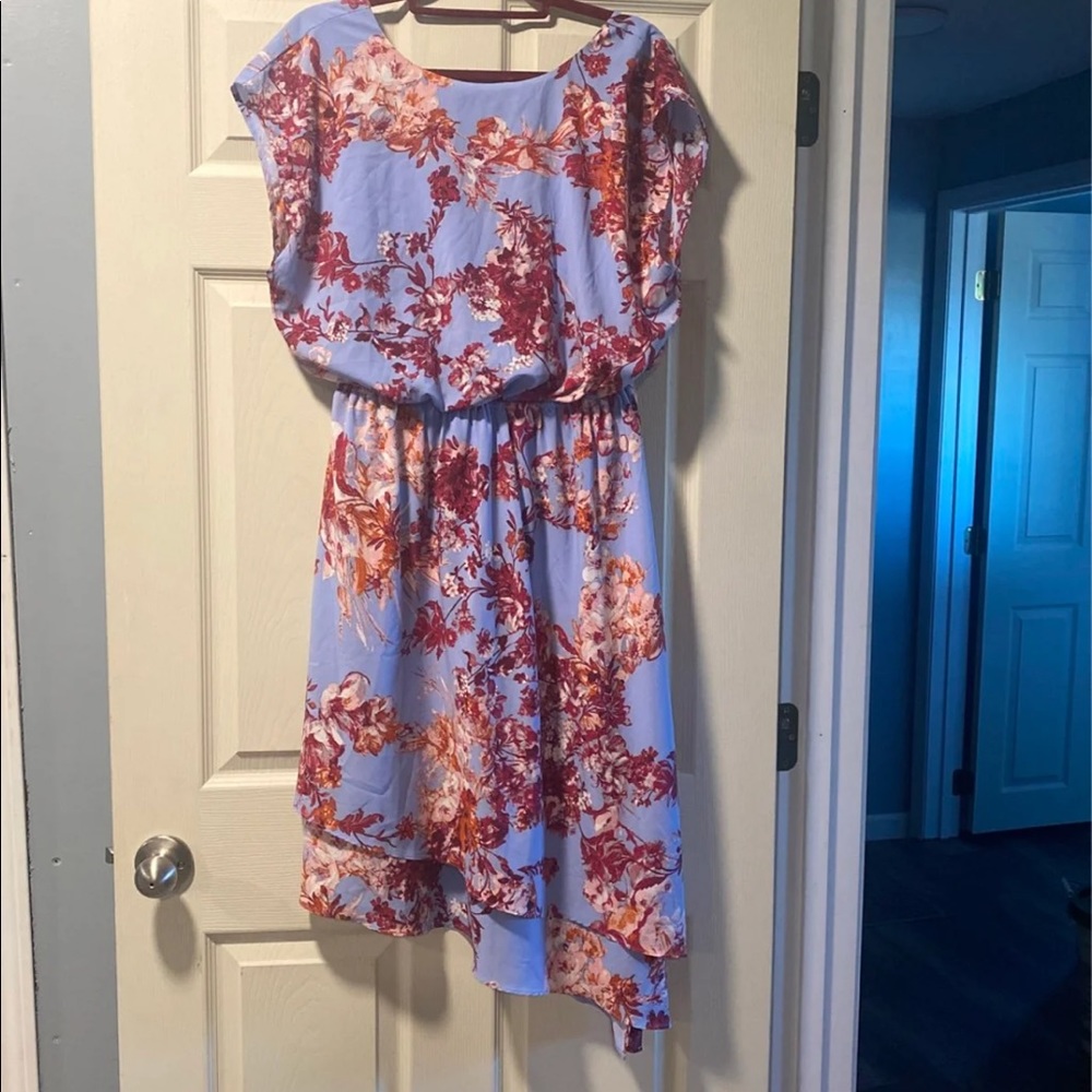 Soma V-Back Cherry Blossom Elastic Waist Dress